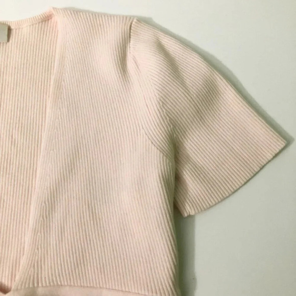 Aritzia Wilfred Elouan Tie Front Ribbed Knit Top Size XS - Picture 3 of 15